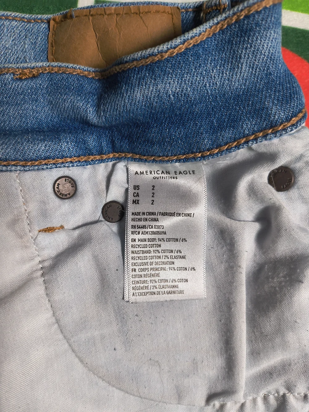 American Eagle Highest Rise 90s Boyfriend Short Women's 2 Distressed Denim Short